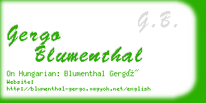 gergo blumenthal business card